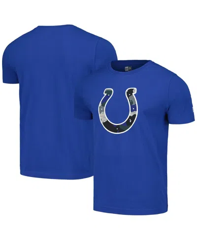New Era Men's Royal Indianapolis Colts Camo Logo T-shirt