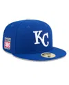 New Era Men's Royal Kansas City Royals Baseball Hall Of Fame 59fifty Fitted Hat In Blue