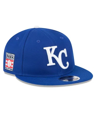 New Era Men's Royal Kansas City Royals Baseball Hall Of Fame Retro Crown 9fifty Adjustable Hat In Blue