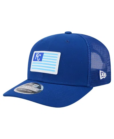 New Era Men's Royal Kansas City Royals Flag 9seventy Stretch-snap Hat In Blue