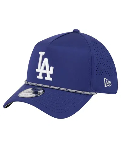 New Era Men's Royal Los Angeles Dodgers 39thirty A-frame Perforated Flex Hat In Blue