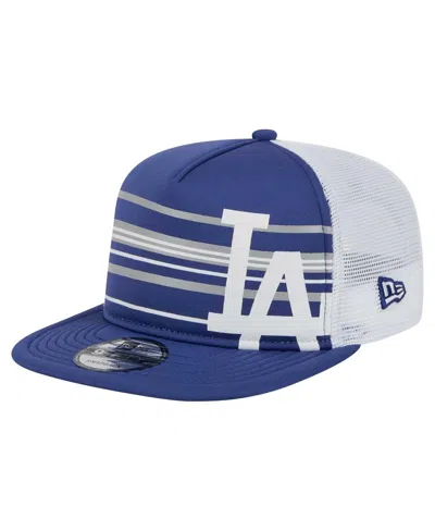 New Era Men's Royal Los Angeles Dodgers 9fifty A-frame Trucker Snapback Hat