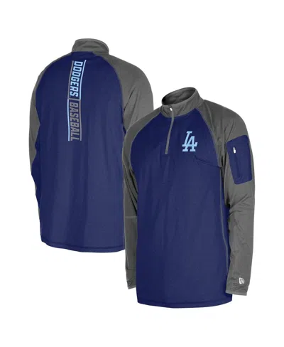 New Era Men's Royal Los Angeles Dodgers Father's Day Raglan Quarter-zip Top