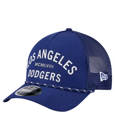 New Era Men's Royal Los Angeles Dodgers Minimalist 9forty A-frame Adjustable Hat In Blue