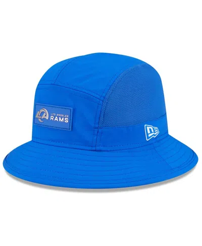 New Era Men's Royal Los Angeles Rams 2025 Sideline Bucket Hat In Blue