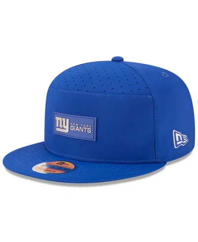 New Era Men's Royal New York Giants 2025 Sideline Split Panel 9fifty Snapback Hat In Blue