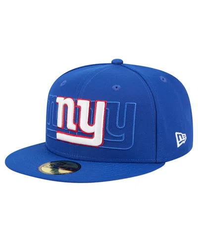 New Era Men's Royal New York Giants Tri-hit 59fifty Fitted Hat In Blue