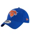 New Era Royal New York Knicks Team 2.0 9twenty Adjustable Hat In Blue