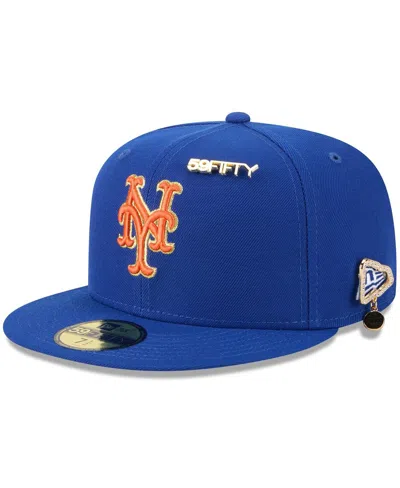 New Era Men's Royal New York Mets 2025 59fifty Day 59fifty Fitted With Pins Hat