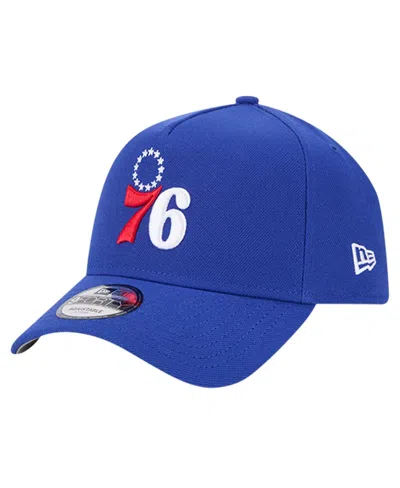 New Era Men's Royal Philadelphia 76ers A-frame 9forty Adjustable Hat In Blue