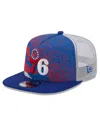 New Era Royal Philadelphia 76ers Court Sport Speckle 9fifty Snapback Hat In Royal