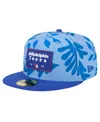 New Era Men's Royal Philadelphia 76ers Palm Fronds 2-tone 59fifty Fitted Hat In Royal