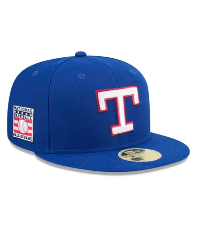 New Era Men's Royal Texas Rangers Baseball Hall Of Fame 59fifty Fitted Hat In Blue
