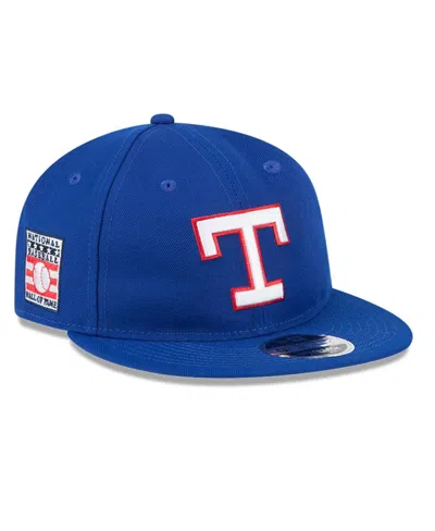 New Era Men's Royal Texas Rangers Baseball Hall Of Fame Retro Crown 9fifty Adjustable Hat In Blue