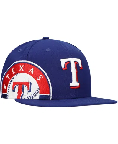 New Era Men's Royal Texas Rangers Logo Strike 9fifty Snapback Hat In Blue