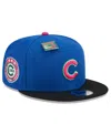 New Era Men's Royal/black Chicago Cubs Watermelon Big League Chew Flavor Pack 9fifty Snapback Hat In Royal,black