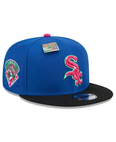 New Era Men's Royal/black Chicago White Sox Watermelon Big League Chew Flavor Pack 9fifty Snapback Hat In Royal,black