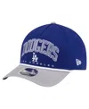 New Era Men's Royal/gray Los Angeles Dodgers Arch 9forty A-frame M-crown Adjustable Hat In Blue