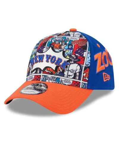 New Era Men's Royal/orange New York Mets 2025 Mlb Diamond Hero Edition A-frame 9forty Adjustable Hat In Multi