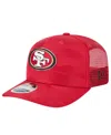 New Era Men's Scarlet San Francisco 49ers Adventure Camo Trucker 9seventy Stretch-snap Adjustable Hat In Scarlet