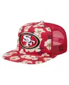 New Era Men's Scarlet San Francisco 49ers Adventure Pattern Golfer Snapback Hat In Scarlet
