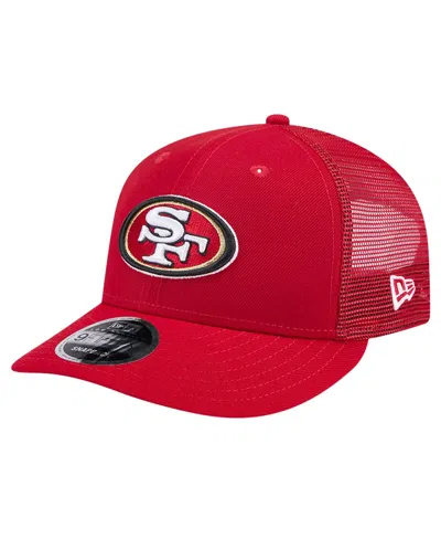 New Era Men's Scarlet San Francisco 49ers Main Trucker Low Profile 9fifty Snapback Hat
