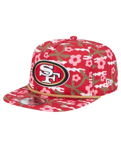 New Era Men's Scarlet San Francisco 49ers Wakey Wakey Golfer Snapback Hat In Red