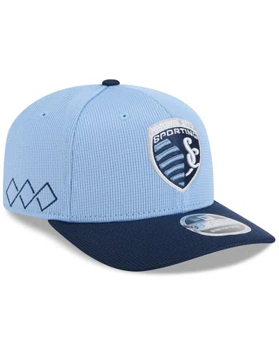 New Era Men's Sky Blue/navy Sporting Kansas City 2025 Jersey Hook 9seventy Stretch-snap Hat In Light Blue