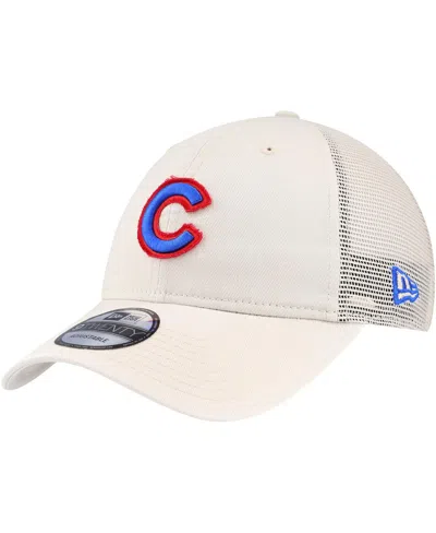 New Era Men's Stone Chicago Cubs Game Day 9twenty Adjustable Trucker Hat In Neutral