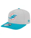 New Era Men's Stone Miami Dolphins Decent 9fifty A-frame Snapback Hat In Stone