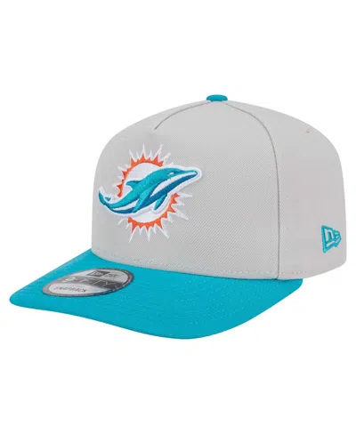 New Era Men's Stone Miami Dolphins Decent 9fifty A-frame Snapback Hat