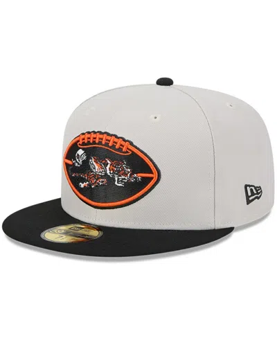 New Era Men's Stone/black Cincinnati Bengals 2024 Sideline Historic 59fifty Fitted Hat In Stone,black
