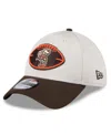 New Era Men's Stone/brown Cleveland Browns 2024 Sideline Historic 39thirty Flex Hat In Stone,brown