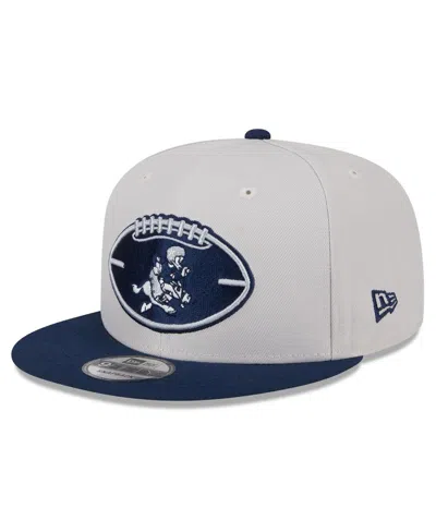 New Era Men's Stone/navy Dallas Cowboys 2024 Sideline Historic 9fifty Snapback Hat In Stone,navy