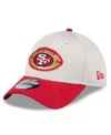 New Era Men's Stone/scarlet San Francisco 49ers 2024 Sideline Historic 39thirty Flex Hat In Stone,scarlet