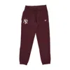 New Era Men's Sweatpants Mlb Team Logo Jogger Neyyan Maroon/white In Black