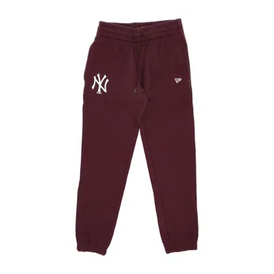 New Era Men's Sweatpants Mlb Team Logo Jogger Neyyan Maroon/white In Black