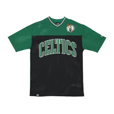 New Era Men's T-shirt Nba Arch Graphic Mesh Oversize Tee Boscel Kelly Green/black In Multi