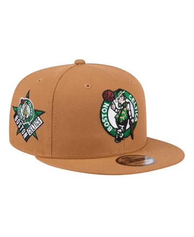New Era Men's Tan Boston Celtics Color Pack 9fifty Snapback Hat In Multi