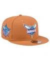 New Era Men's Tan Charlotte Hornets Color Pack 9fifty Snapback Hat In Brown