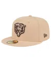 New Era Men's Tan Chicago Bears Candied Pecan 59fifty Fitted Hat In Brown
