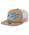 New Era Men's Tan Los Angeles Rams Meet Me 9fifty Snapback Hat In Tan