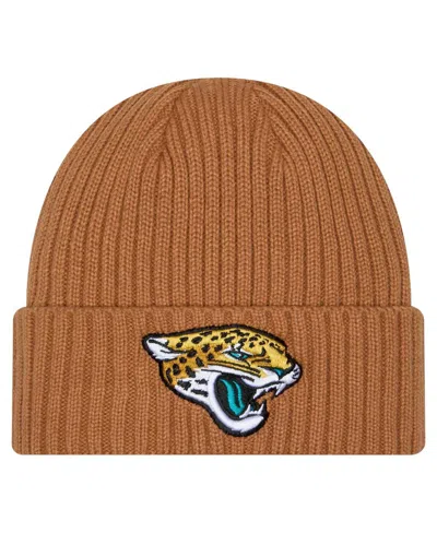 New Era Men's Tan Jacksonville Jaguars Color Pack Cuffed Knit Hat In Brown