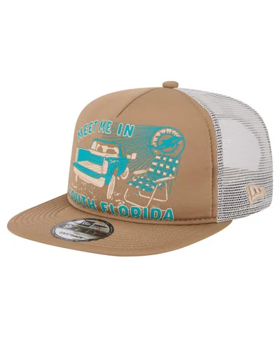 New Era Men's Tan Jacksonville Jaguars Meet Me 9fifty Snapback Hat