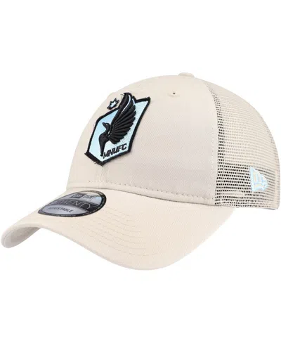 New Era Men's Tan Minnesota United Fc Game Day 9twenty Adjustable Trucker Hat In Neutral