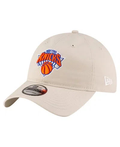 New Era Men's Tan New York Knicks Basic 9twenty Adjustable Hat In Brown