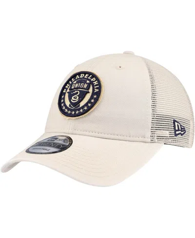 New Era Men's Tan Philadelphia Union Game Day 9twenty Adjustable Trucker Hat In Neutral