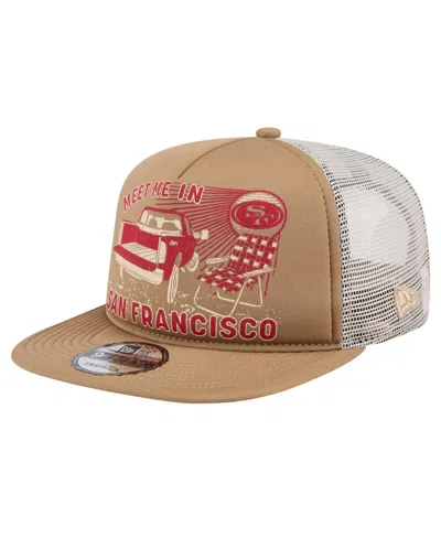 New Era Men's Tan San Francisco 49ers Meet Me 9fifty Snapback Hat