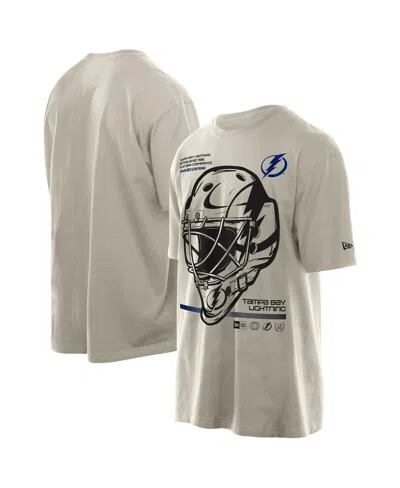 New Era Men's Tan Tampa Bay Lightning Goalie Mask T-shirt In Neutral