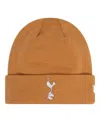 New Era Men's Tan Tottenham Hotspur Seasonal Cuffed Knit Hat In Tan